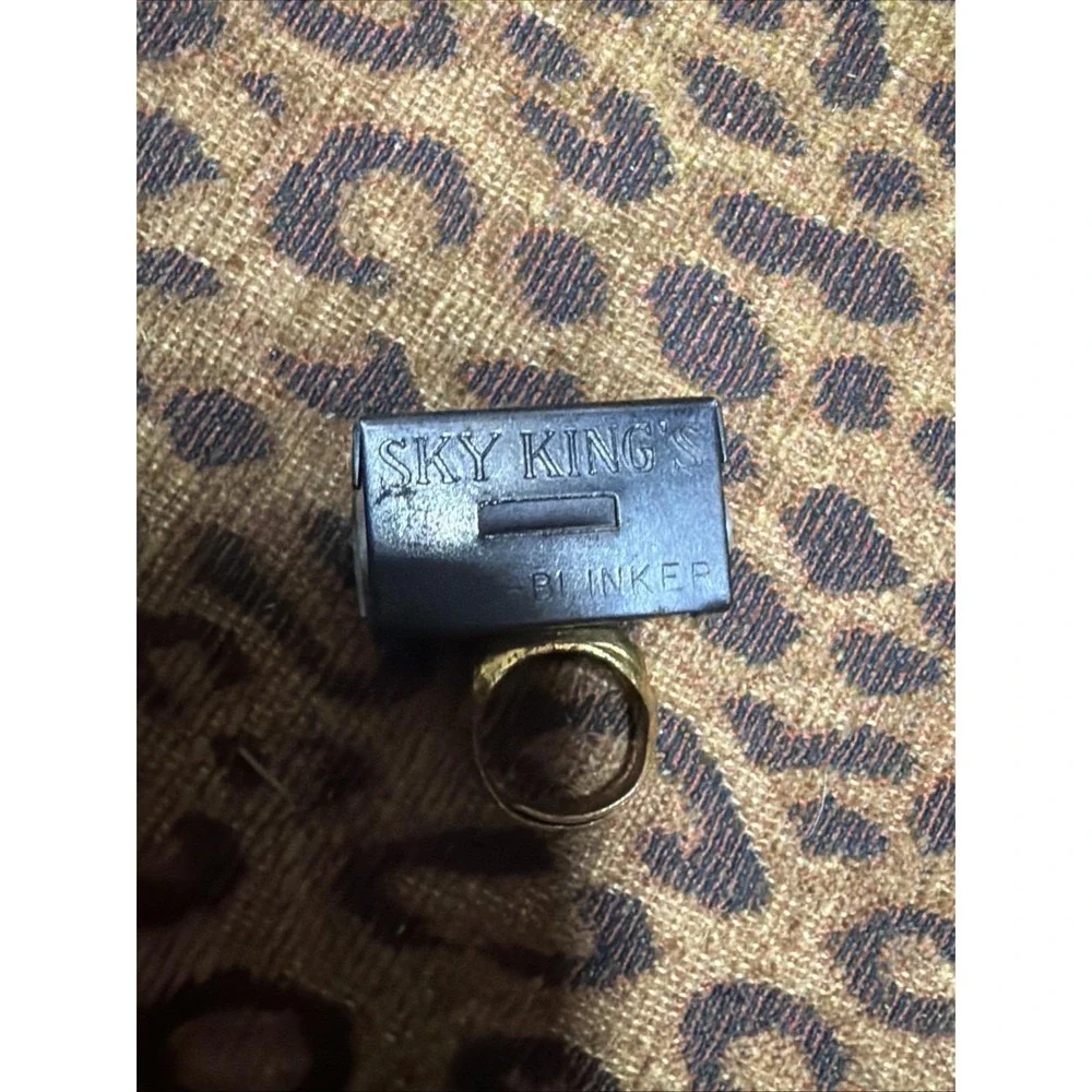 Vtg 40s Peter Pan Radio Sky King Tele Blinker Premium Secret Code Ring
